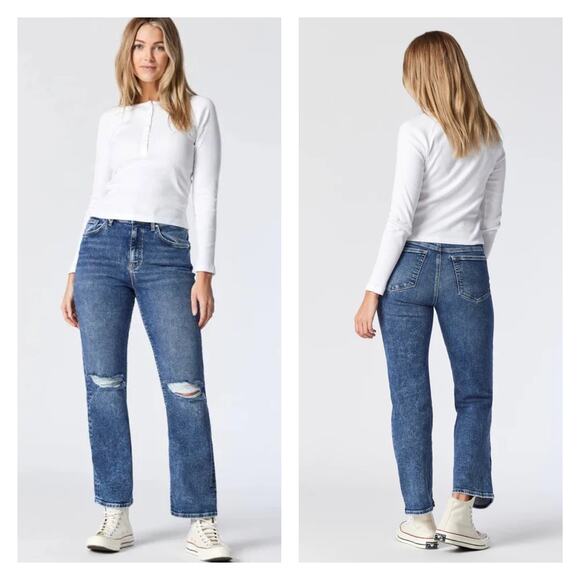 Mavi Denim - Mavi Barcelona High Rise Loose Straight Blue Jeans Women Size 26